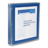 Avery® Flexi-View Binder with Round Rings, 3 Rings, 1" Capacity, 11 x 8.5, Navy Blue (AVE17685) Each