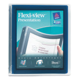 Avery® Flexi-View Binder with Round Rings, 3 Rings, 1" Capacity, 11 x 8.5, Navy Blue (AVE17685) Each