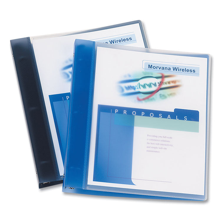 Avery® Flexible View Binder with Round Rings, 3 Rings, 1" Capacity, 11 x 8.5, Blue (AVE17675)