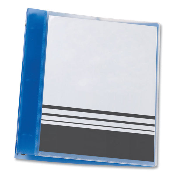 Avery® Flexible View Binder with Round Rings, 3 Rings, 1" Capacity, 11 x 8.5, Blue (AVE17675)