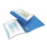 Avery® Flexible View Binder with Round Rings, 3 Rings, 0.5" Capacity, 11 x 8.5, Blue (AVE17670)