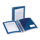 Avery® Flexi-View Binder with Round Rings, 3 Rings, 1.5" Capacity, 11 x 8.5, Navy Blue (AVE17638)