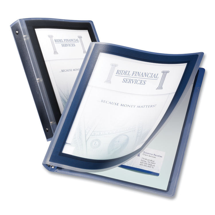 Avery® Flexi-View Binder with Round Rings, 3 Rings, 1.5" Capacity, 11 x 8.5, Black (AVE17637) Each