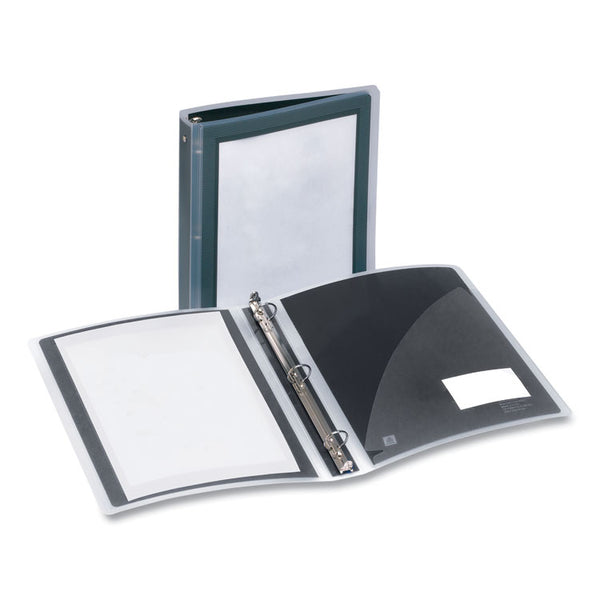 Avery® Flexi-View Binder with Round Rings, 3 Rings, 1.5" Capacity, 11 x 8.5, Black (AVE17637)