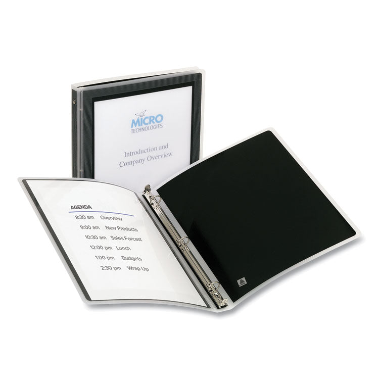 Avery® Flexi-View Binder with Round Rings, 3 Rings, 0.5" Capacity, 11 x 8.5, Black (AVE15767)