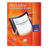 Avery® Flexi-View Binder with Round Rings, 3 Rings, 0.5" Capacity, 11 x 8.5, Black (AVE15767)