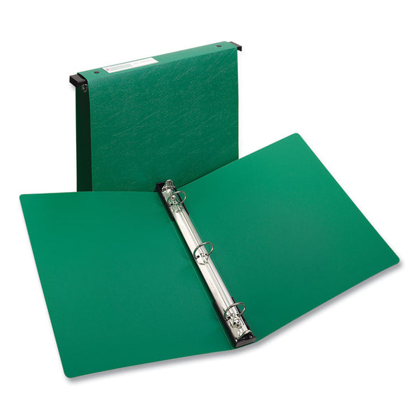 Avery® Hanging Storage Flexible Non-View Binder with Round Rings, 3 Rings, 1" Capacity, 11 x 8.5, Green (AVE14802)