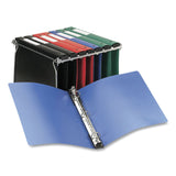 Avery® Hanging Storage Flexible Non-View Binder with Round Rings, 3 Rings, 1" Capacity, 11 x 8.5, Black (AVE14801) Each