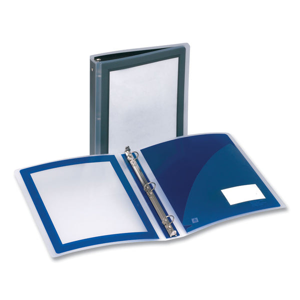 Avery® Flexi-View Binder with Round Rings, 3 Rings, 1" Capacity, 11 x 8.5, Black (AVE17686)