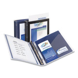 Avery® Flexi-View Binder with Round Rings, 3 Rings, 1" Capacity, 11 x 8.5, Navy Blue (AVE17685) Each