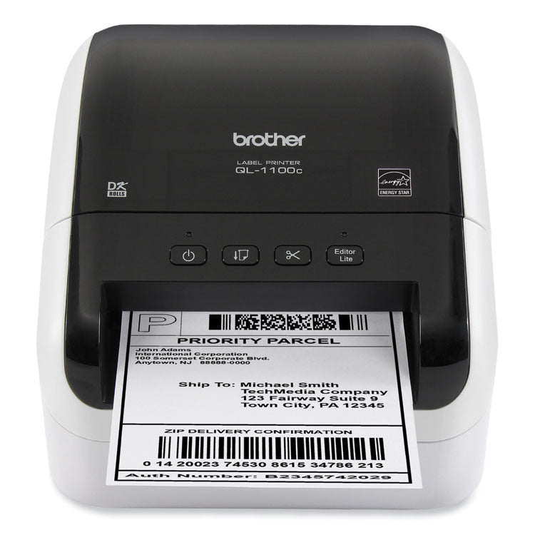 Brother QL-1100C Wide Format Professional Label Printer, 69 Labels/min Print Speed, 5.9 x 8.7 x 6.7 (BRTQL1100C)