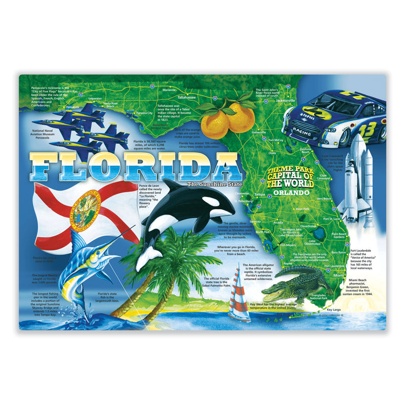 Placemats, Florida Design, 10 x 14, 1,000/Carton (HFM311110) Case of 1000