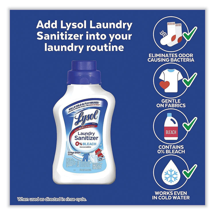 LYSOL® Brand Laundry Sanitizer, Liquid, Crisp Linen, 41 oz (RAC95871EA) Each