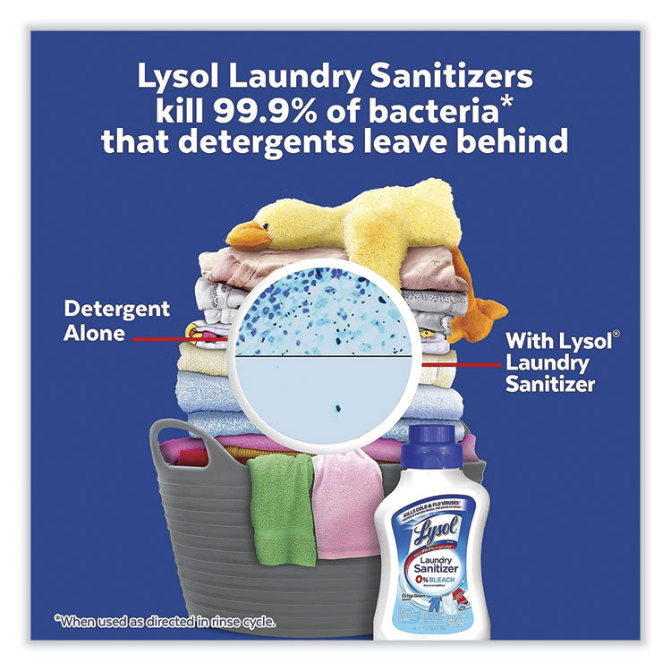 LYSOL® Brand Laundry Sanitizer, Liquid, Crisp Linen, 41 oz, 6/Carton (RAC95871)