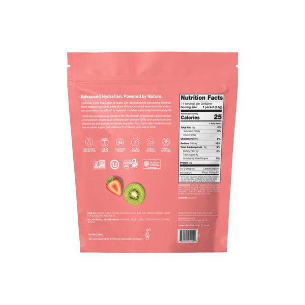 Cure® Oral Electrolyte Solution Strawberry Kiwi Flavor 7.6 Gram Electrolyte (1256711_PK) 14/PK