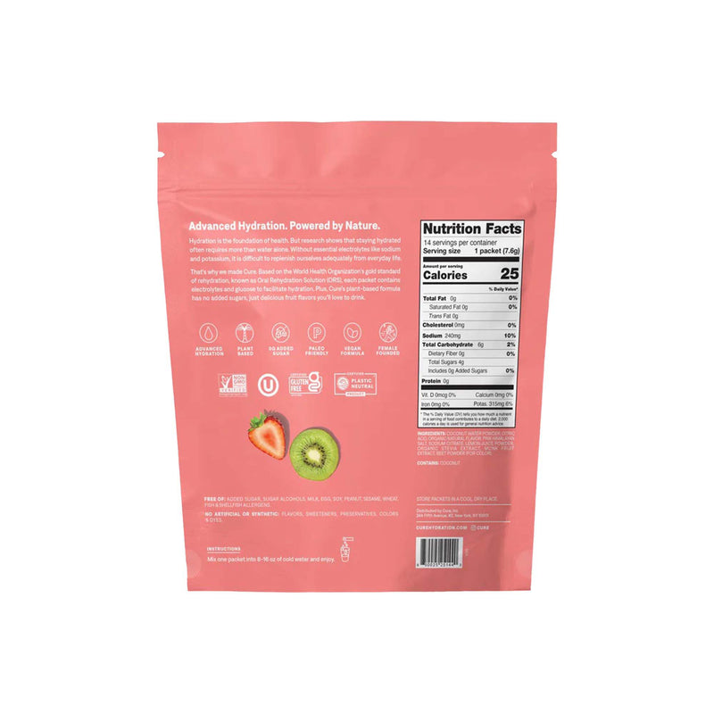 Cure® Oral Electrolyte Solution Strawberry Kiwi Flavor 7.6 Gram Electrolyte (1256711_CS) 168/CS
