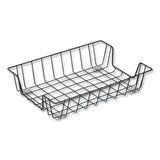 Universal® Wire Metal Letter Tray, 1 Section, Letter Size Files, 10" x 14.13" x 3", Black (UNV20071) Each
