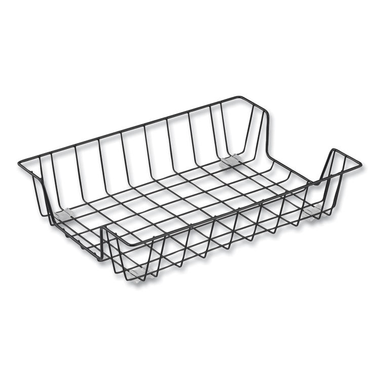 Universal® Wire Metal Letter Tray, 1 Section, Letter Size Files, 10" x 14.13" x 3", Black (UNV20071) Each