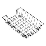 Universal® Wire Metal Letter Tray, 1 Section, Letter Size Files, 10" x 14.13" x 3", Black (UNV20071) Each