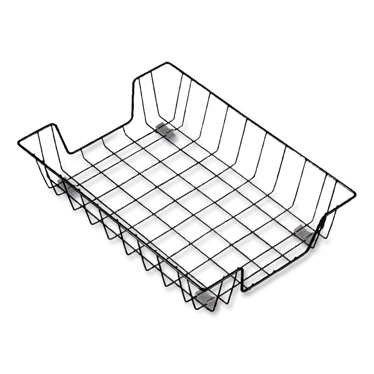 Universal® Wire Metal Letter Tray, 1 Section, Letter Size Files, 10" x 14.13" x 3", Black (UNV20071) Each
