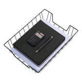 Universal® Wire Metal Letter Tray, 1 Section, Letter Size Files, 10" x 14.13" x 3", Black (UNV20071) Each