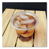 Boardwalk® Crystal-Clear Cold Cup Straw-Slot Lids, Fits 9 to 10 oz PET Cups, 1,000/Carton (BWKPET910STRAW) Case of 1000