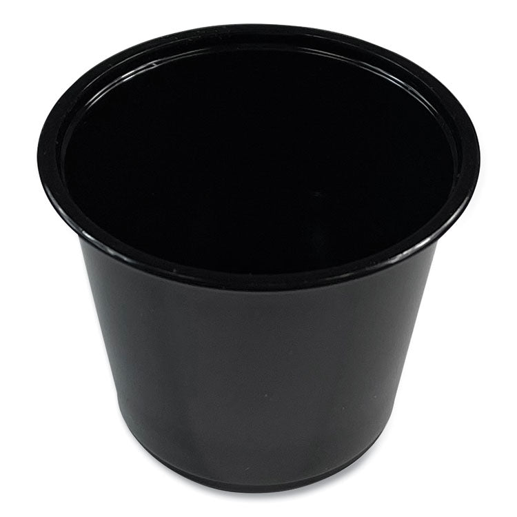 Boardwalk® Souffle/Portion Cups, 5.5 oz Polypropylene, Black, 2,500/Carton (BWKPRTN55BL)