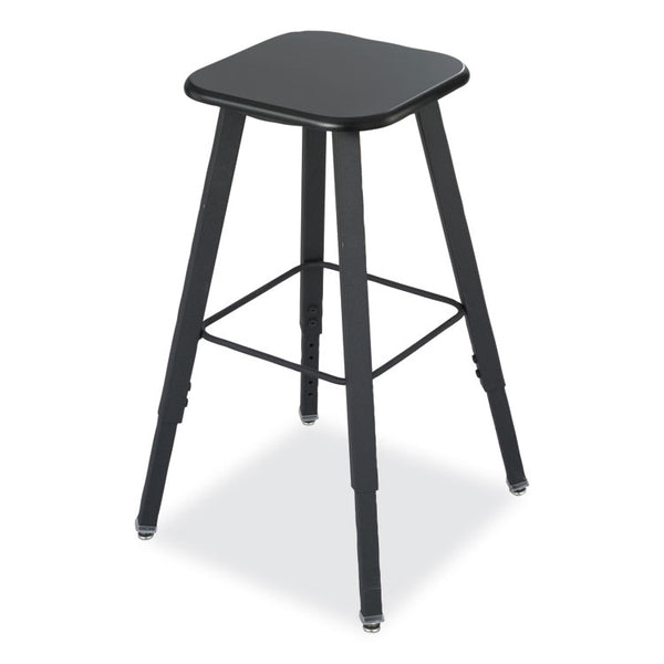 Safco® AlphaBetter Adjustable-Height Student Stool, Backless, Supports Up to 250 lb, 35.5" Seat Height, Black (SAF1205BL)