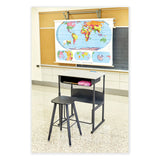 Safco® AlphaBetter Adjustable-Height Student Stool, Backless, Supports Up to 250 lb, 35.5" Seat Height, Black (SAF1205BL) Each