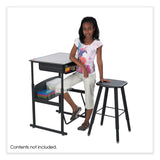 Safco® AlphaBetter Adjustable-Height Student Stool, Backless, Supports Up to 250 lb, 35.5" Seat Height, Black (SAF1205BL) Each