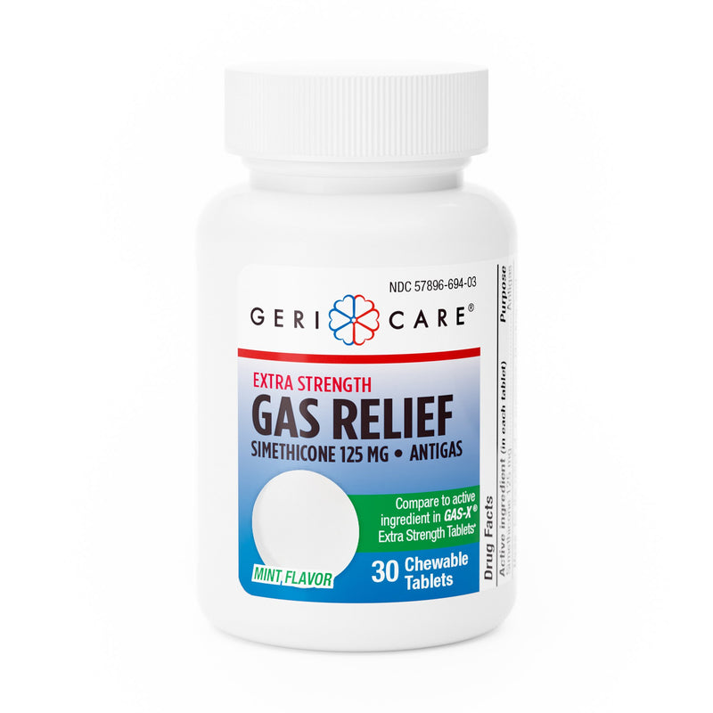 Geri-Care® Gas Relief 125 mg Strength Tablet 30 per Bottle (1168024_BT) 1/BT