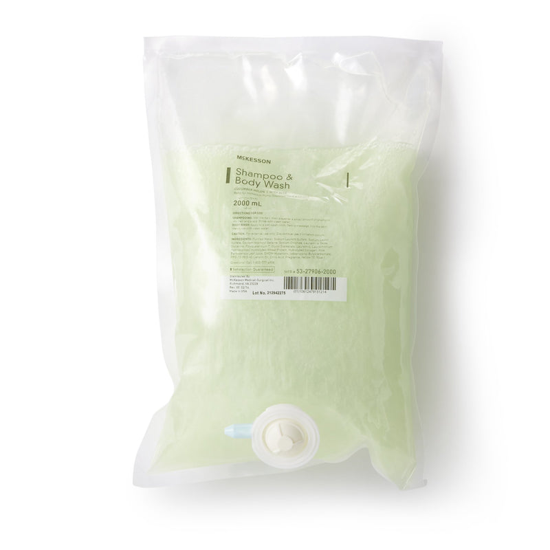 McKesson Shampoo and Body Wash 2,000 mL Dispenser Refill Bag Cucumber Melon Scent (468271_CS) 4/CS