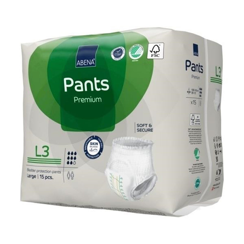 Abena® Premium Pants L3 Unisex Adult Absorbent Underwear Pull On with Tear Away Seams Large Disposable Heavy Absorbency (1218235_PK) 15/PK