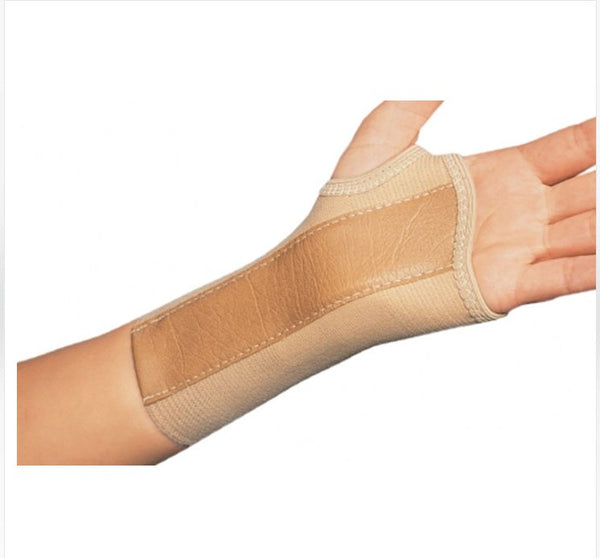 ProCare® Wrist Brace Low Profile / Contoured / Wraparound Aluminum / Cotton / Elastic Left Hand Beige Medium (381016_EA) 1/EA