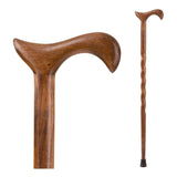 Brazos™ Twisted T-Handle Cane Wood 34 Inch Height Wood Grain (1229007_EA) 1/EA