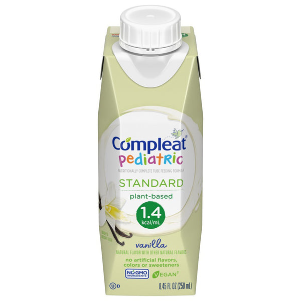 Compleat® Pediatric Standard 1.4 Cal Pediatric Oral Supplement Vanilla Flavor 8.45 oz. Carton Liquid Plant Based Food Allergies (1207051_EA) 1/EA
