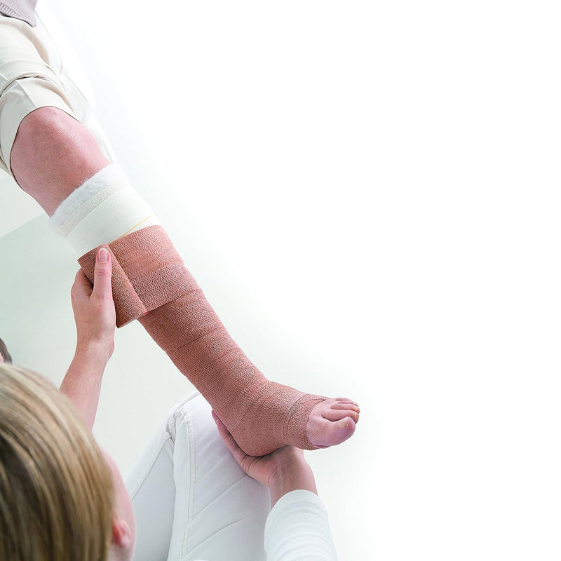 JOBST® Comprifore® LF 4 Layer Compression Bandage System 7 to 10 Inch No Closure Tan / White NonSterile 40 mmHg (1011775_KT) 1/KT