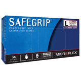 SafeGrip® Exam Glove Large NonSterile Latex Extended Cuff Length Textured Fingertips Blue Chemo Tested (306871_CS) 500/CS