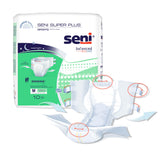Seni® Super Plus Unisex Adult Incontinence Brief Medium Disposable Heavy Absorbency (1163825_PK) 10/PK