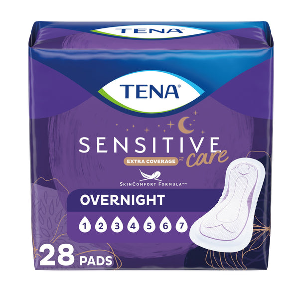 TENA® Sensitive Care Extra Coverage Bladder Control Pad 16 Inch Length Heavy Absorbency Super Absorbent Core One Size Fits Most (1009261_BG) 28/BG