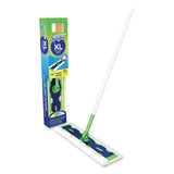 Swiffer® Sweeper Mop, 16.5 x 9 White Cloth Head, 46" Green/Silver Aluminum/Plastic Handle (PGC01096)