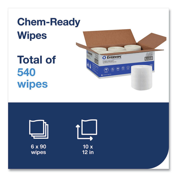 Everwipe™ Chem-Ready Dry Wipes, 10 x 12, 90/Box, 6 Boxes/Carton (TRK192808) Case of 6