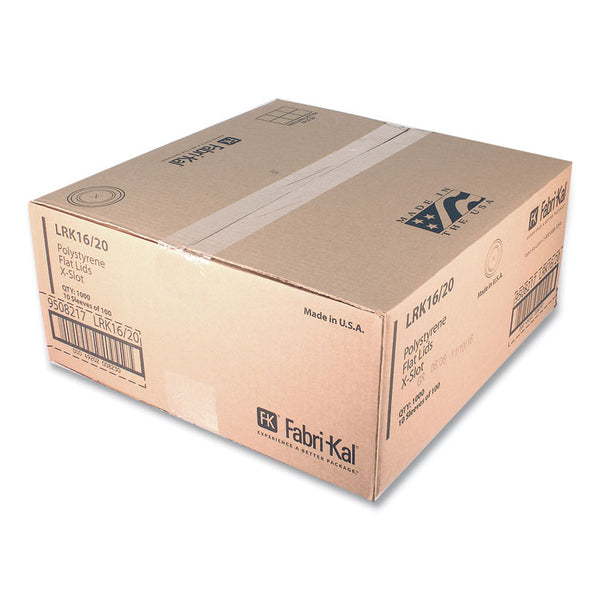 Fabri-Kal® RK Cup Lids, Fits 16 oz to 20 oz Cups, Translucent, 1,000/Carton (FABLRK1620)