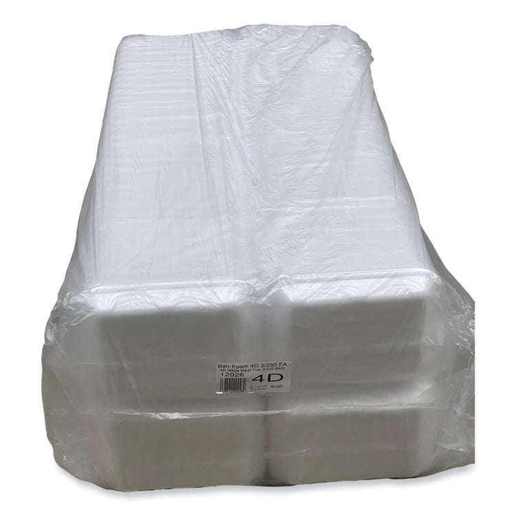 GEN Meat Trays, #4D, 9.47 x 7.12 x 1.32, White, 500/Carton (GEN4DWH)
