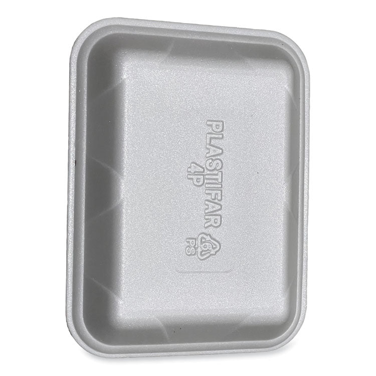 GEN Meat Trays, #4P, 9.5 x 7.19 x 1.2, White, 500/Carton (GEN4PWH) Case of 500