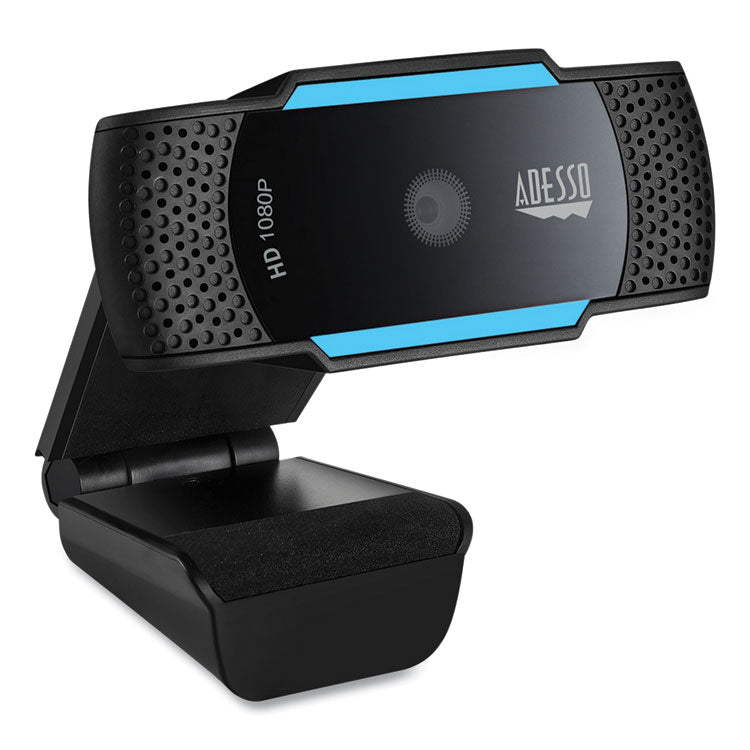 Adesso CyberTrack H5 1080P HD USB AutoFocus Webcam with Microphone, 1920 Pixels x 1080 Pixels, 2.1 Mpixels, Black (ADECYBERTRACKH5) Each