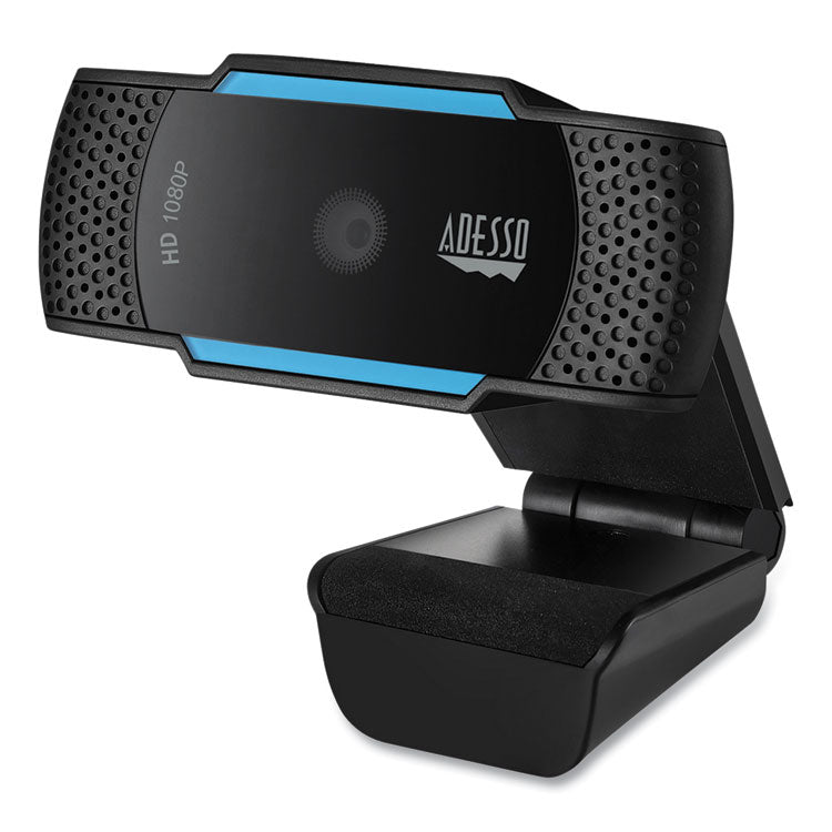 Adesso CyberTrack H5 1080P HD USB AutoFocus Webcam with Microphone, 1920 Pixels x 1080 Pixels, 2.1 Mpixels, Black (ADECYBERTRACKH5) Each