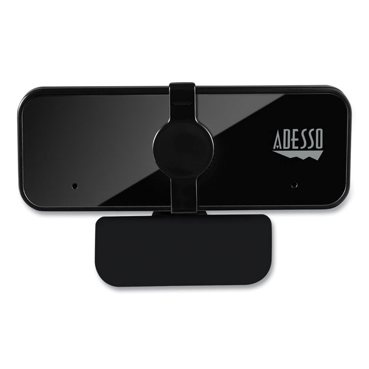 Adesso CyberTrack H6 4K USB Fixed Focus Webcam with Microphone, 3840 Pixels x 2160 Pixels, 8 Mpixels, Black (ADECYBERTRACKH6) Each