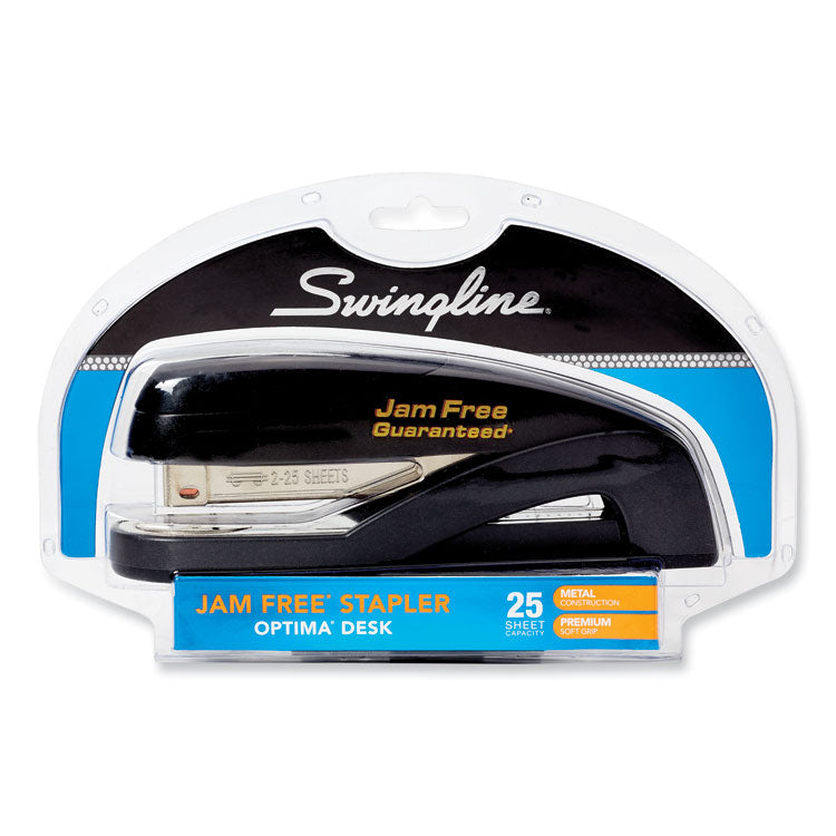 Swingline® Optima Full Strip Desk Stapler, 25-Sheet Capacity, Graphite Black (SWI87800)