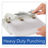 Swingline® 75-Sheet Heavy-Duty High-Capacity Three-Hole Adjustable Punch, 9/32" Holes, Putty/Gray (SWI74550)